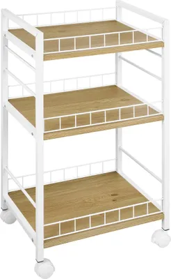 Productafbeelding van Groentewagen Versa, wit, metaal, kunststof, melamine, 30 x 76 x 40 cm