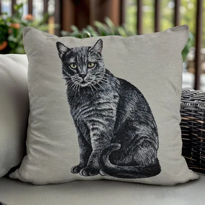 Produktbild von Jedeka Gobelin Kissenhülle Katze 45x45cm Dekorativ