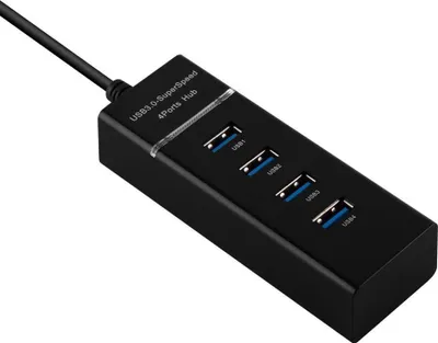 Produktbild von Cadorabo 4-Port USB 3.0 Multischnittstelle Plug&Play USB 3.0 Anschluss USB-C Ladeanschluss für Laptops Schwarz