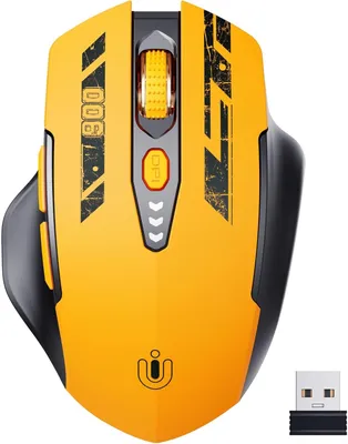 Produktbild von kabellose Maus, [Verbessert] Mit visueller Batterieanzeige, 2.4G USB Ergonomische Maus kabellos,4 einstellbare DPI-Stufen,PC Wireless Mouse für Gaming