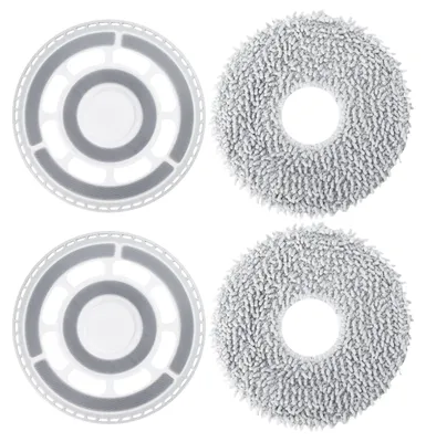 Wischmopp-Tücher 2er-Pack für Roborock Qrevo S5V/Curv/Edge/Saros 10R