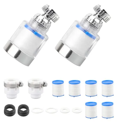 Image de 2 filtres à eau pour robinet de cuisine avec adaptateur universel