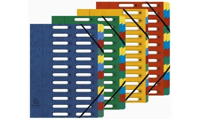 Image de Chemise Exacompta HARMONIKA 6 compartiments DIN A4 différentes couleurs