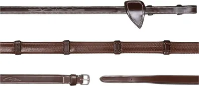 Image de Dyon Us Collection 1/2 Caoutchouc Avec 7 Boucles Cuir Zügel Braun Plein Braun Plein