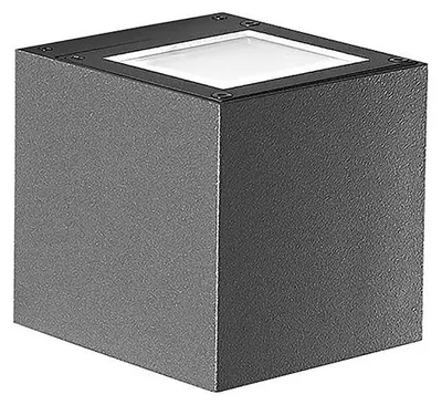 Immagine prodotto di Silver Applique LED 9W Biemissione Quadrata IP65 4000K Antracite - Illuminazione di Design per Esterni in Alluminio