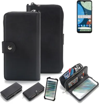 Produktbild von K-S-Trade 2in1 Handyhülle Schutzhülle kompatibel mit Fairphone 4 & Portemonnee Cover Handy Hülle Case Etui Geldbörse Wallet Bookstyle Hülle