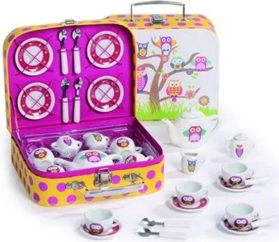 Produktbild von Spiel-Geschirr aus Porzellan mit Eulenmotiv