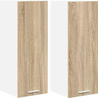 Obrázok produktu pre vidaXL Nástenná skrinka 2 ks Sonoma dub a biela 30 x 31 x 80 cm