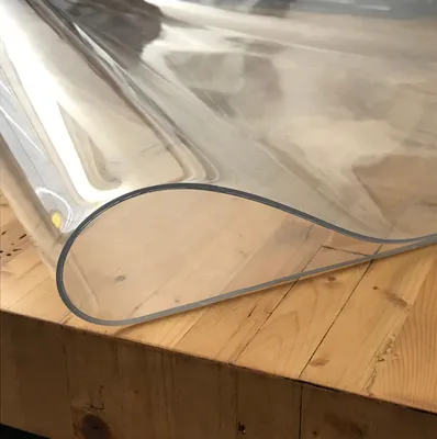 Produktbild von PVC Klarsichtfolie Superclear  ca. 2 mm - Eckig - Länge & Breite wählbar - Transparente Tischdecke, Größe:100 x 200 cm