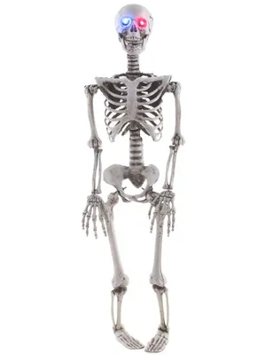 Produktbild von Geister Skelett mit Licht - 89 cm | Halloween Totenkopf Figur Hänge Dekoration
