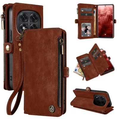 Produktbild von Handy Hülle für Xiaomi Redmi Note 15 / 15 5G Geldbeutel Geldbörse RFID Schutz Klapphülle Cover Schutzhülle Wallet Farbe: Dunkelbraun