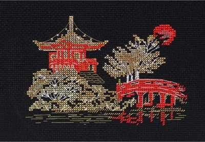 Produktbild von Abris Art Kreuzstich Set "Japan-1", Zählmuster, 15x10cm