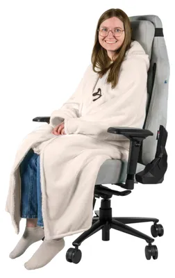 Image de Arozzi Plaid pour Chaise - Velours/Sherpa - Blanc