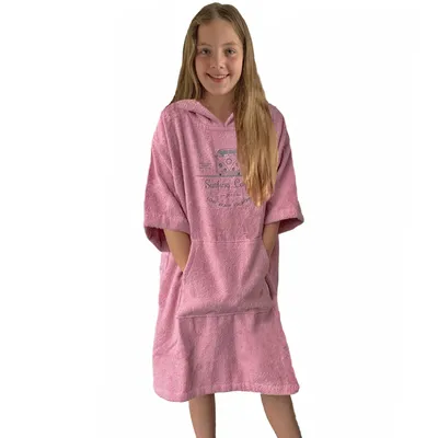 Produktbild von HOMELEVEL Badeponcho für Kinder und Teenager - Poncho Handtuch für Strand Schwimmbad - Surfponcho mit Kapuze - Bademantel für Jungen und Mädchen