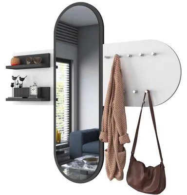 Image de Meuble d'entrée en Bois MDF blanc - L 125 × P 12 × H 120 cm