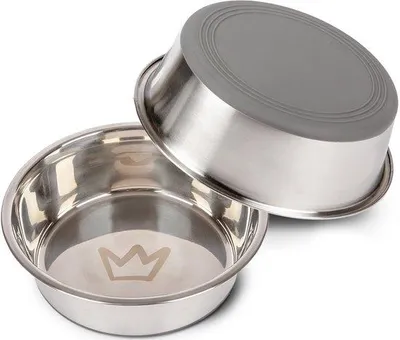 Image de RUDELKÖNIG Gamelles pour chiens 1750 ml – Lot de 2 gamelles en acier inoxydable, antidérapantes et lavables au lave-vaisselle