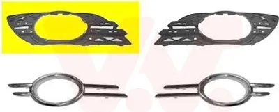 Produktbild von VAN WEZEL Lüftungsgitter Grill Stoßfänger passend für MERCEDES-BENZ E-Klasse Limousine (W211) mit Loch/Löchern für Nebellampen