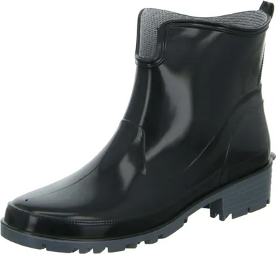 Produktbild von Bockstiegel Elke Gummistiefel in Übergrößen Schwarz 10019_8 schwarz/grau große Damenschuhe