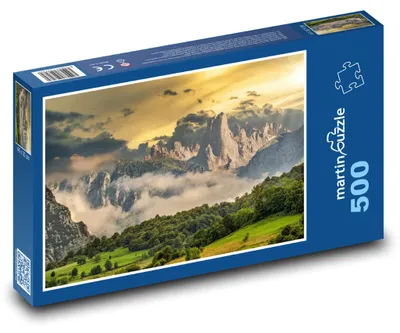 Produktbild von Puzzle 500 Berge im Nebel - martinpuzzle