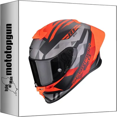 Immagine prodotto di Casco integrale Scorpion EXO-R1 EVO II AIR, modello Valere, colore nero opaco e rosso, taglia S