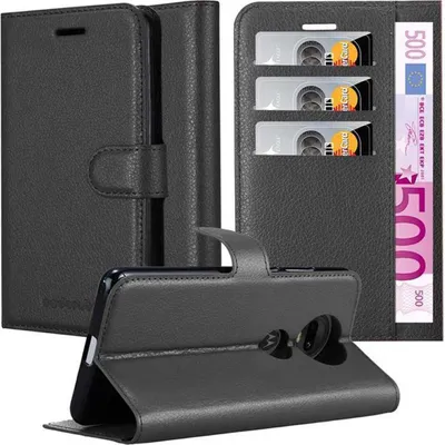 Obrázek produktu pro Cadorabo Case for Motorola MOTO G7 / G7 PLUS Protective Case in Black Pouzdro na mobilní telefon s magnetickým zavíráním