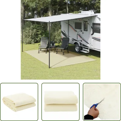 Image de The Living Store Campingteppich Creme 6x3 m