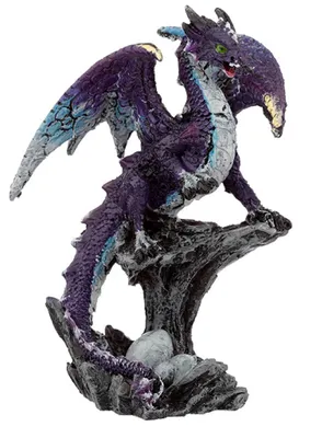 Drachen mit satten Lila mit schönen blauen und weißen Schattierungen auf Flügeln und dem Bauch.