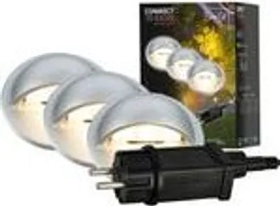 Produktbild von BRILONER Connect to Shine 3er Set Bodeneinbauleuchten, Starterset, IP65 Wasserfest, Seitenlicht, Warmweißes Licht, silberfarbig, 3,5 x 3,5 cm