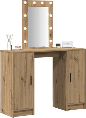 Obrázok produktu pre vidaXL Toaletný stolík s úložným priestorom hnedý 102 x 33 x 135 cm Materiál na báze dreva