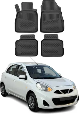 Image de OMAC Tapis de sol pour Nissan Micra 2017-2025 sur mesure en caoutchouc Noir