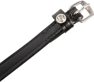 Produktbild von Hy - Sporenriemen, Strassbesatz, Leder BZ5969 (Einheitsgröße) (Schwarz)