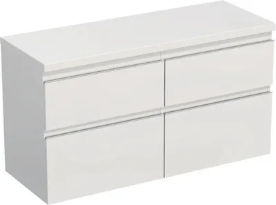 Obrázek produktu pro Koupelnová skříňka pod umyvadlo Jungborn TRENTA bílá lesklá 116,7 x 64,6 x 44,5 cm