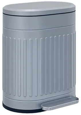 Produktbild von Mülleimer 20 L Treteimer Soft-Close mit Inneneimer, Metall, grau, 45 cm