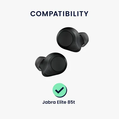 Produktbild von kwmobile 6x Ersatz In Ear Kopfhörer kompatibel mit Jabra Elite 85t - 3 Größen - Polster Ohrstöpsel In-Ear Ohrhörer - Schwarz