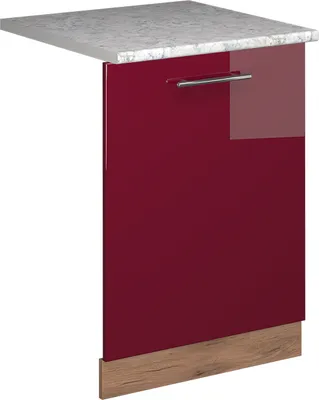 Obrázek produktu pro Čelní panel myčky Vicco Fame-Line Bordó červená vysoký lesk 60 cm s pracovní deskou, Model 54842