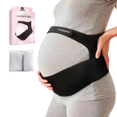 Produktbild von Vulpes Goods® Schwangerschaftsgürtel, Schwangerschaftsband – Bauchband für die Schwangerschaft - M - diskret unter Kleidung Stützgurt Schwangerschaft