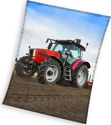 Image de Couverture pour enfants Tracteur sur le champ 130x160 cm