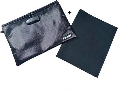 Obrázok produktu pre Vrecko na dokumenty 37x26cm + ohňovzdorná tkanina, ochrana cenností - bezpečná ochrana dôležitých dokumentov, robustné, pre domácnosť a kanceláriu
