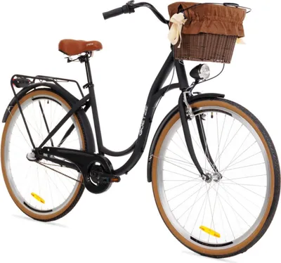 Produktbild von Goetze Style 28 Zoll City Bike, 18 Zoll Tiefeinsteigerrahmen, 3-Gang Shimano Nexus, V-Bremse & Rücktritt, LED-Beleuchtung, Komfortsattel, Rattankorb