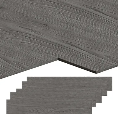 Produktbild von Podłogi winylowe XMTECH Podłogi PVC Samoprzylepne deski winylowe, deski Antypoślizgowe deski o wyglądzie drewna do ogrzewania podłogowego, grubość 2 mm - 5m²/36 desek, ciemnoszare