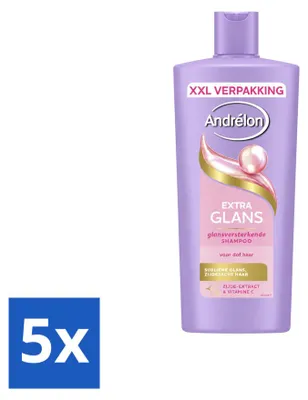 Obrázok produktu pre 5 ks šampónu Andrélon Extra Glans – 685 ml – výhodný balík – 5 kusov