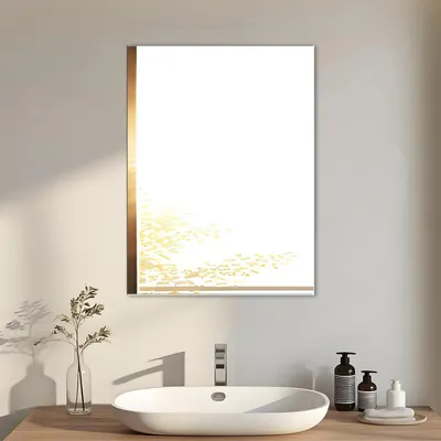 Produktbild von Badezimmerspiegel Klebespiegel Selbstklebend 40 x 30 cm 3mm rahmenlos