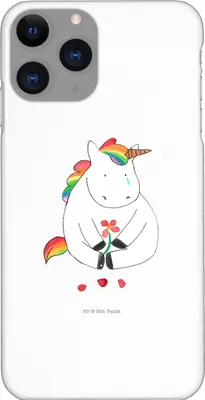 Produktbild von Mr. & Mrs. Panda Iphone 11 Pro Handyhülle Einhorn Traurig - Weiß - Geschenk, Liebe, Unicorn, Glitzer, Blume, Einhörner, Freunde, Premium Kunststoff, Handy Case