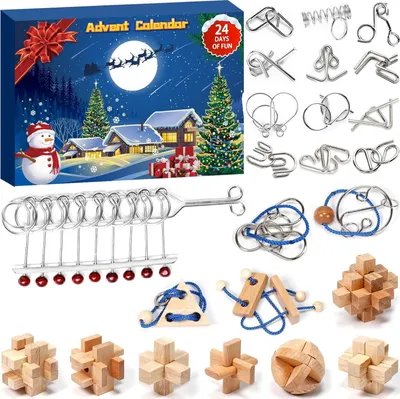 Produktbild von Adventskalender 2024 Rätsel für Erwachsene Weihnachten Countdown-Kalender 24 Tage