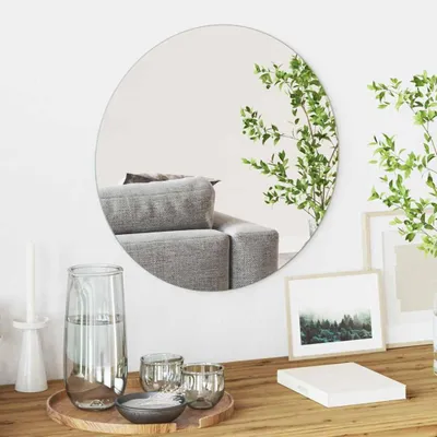 Produktbild von Möbel Wandspiegel Rund Ø 50 cm Gehärtetes Glas - Wandspiegel &49662