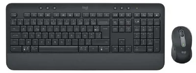 Zdjęcie produktu dla Logitech Signature MK650 Combo for Business, Bezprzewodowy, Bluetooth, Membranowa, AZERTY, Grafitowy, Dołączona myszka