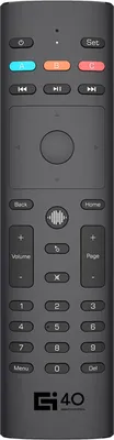 A remote control for a smart TV or Android TV box.