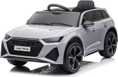 Produktbild von Kinder Elektroauto AUDI RS6 Kinder Elektro Auto - Kinderauto mit Fernbedienung - Fahrzeug mit 2 x 12V Motoren - USB - SD - Aux - Mp3 (Grau)