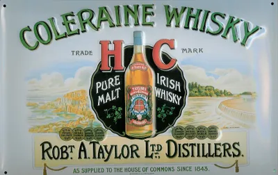 Produktbild von Blechschild Coleraine Whisky Nostalgieschild