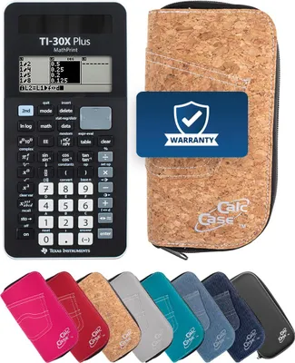 Produktbild von TI-30X Plus MP Taschenrechner mit Schutztasche im Kork-Design